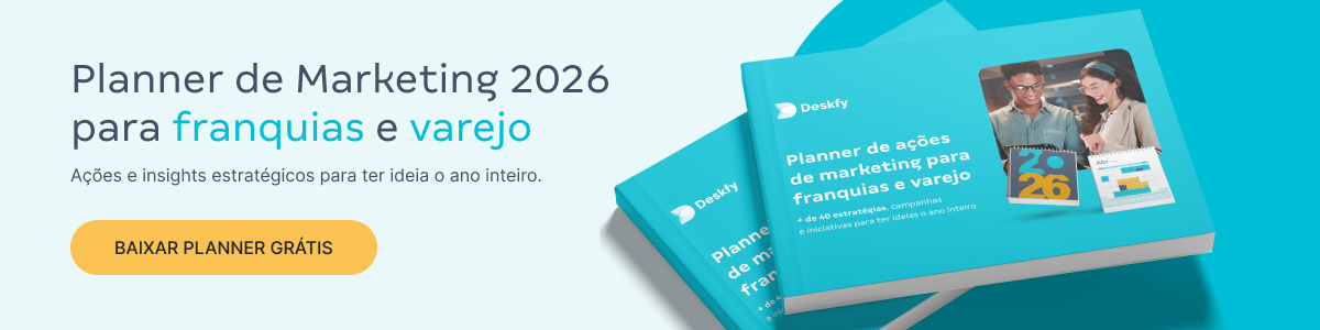 Planner de Marketing: organizações ações no varejo e franquias